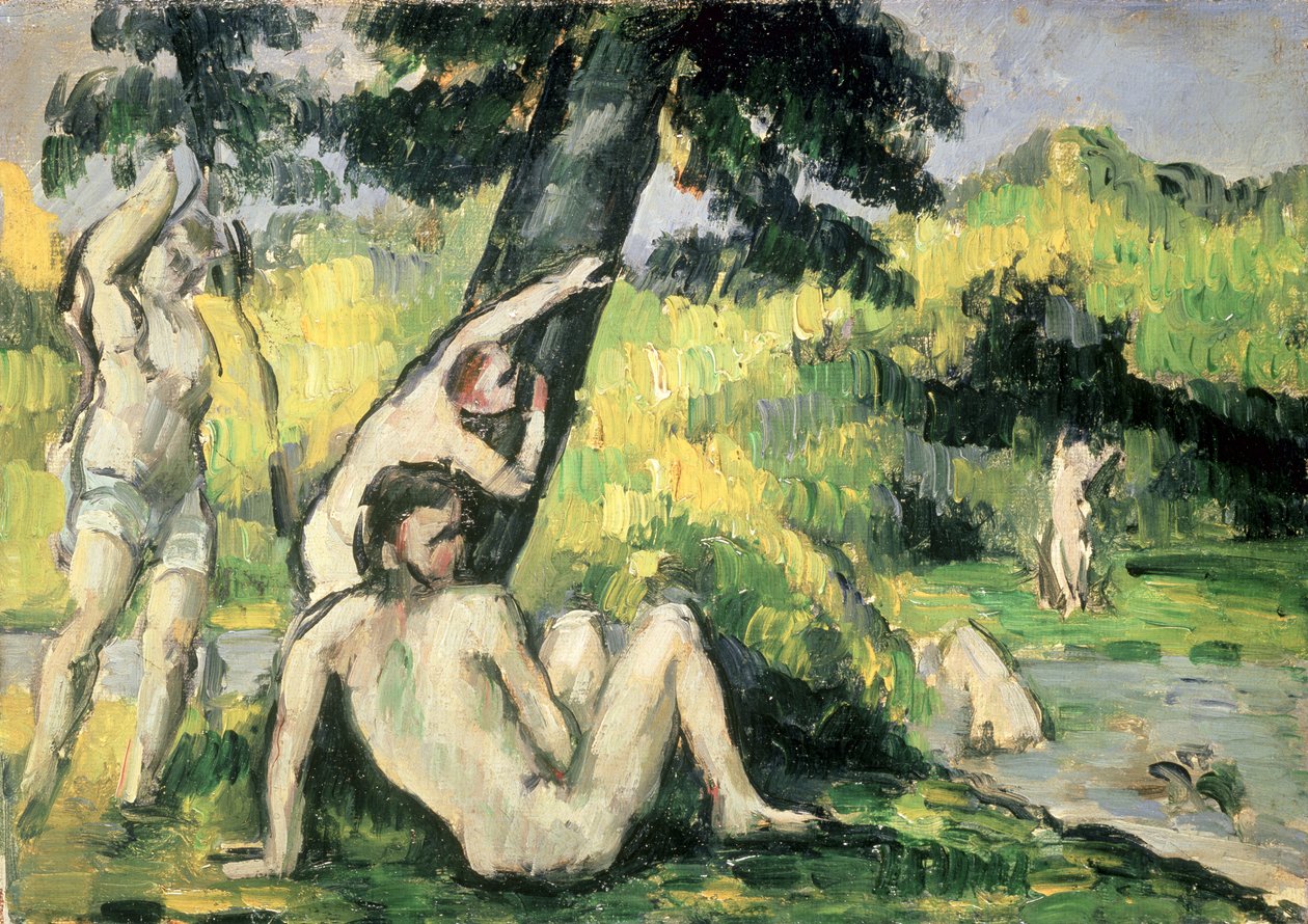 Badeplassen av Paul Cézanne
