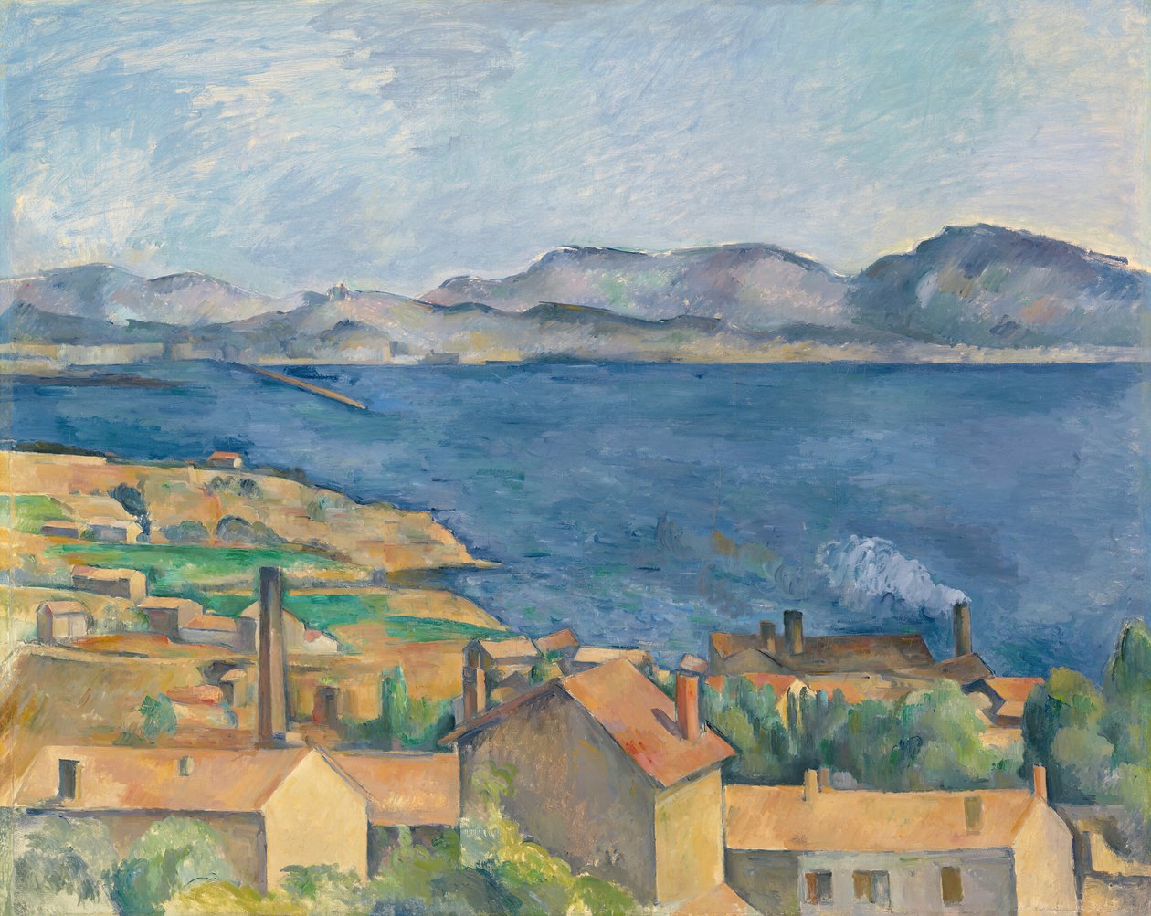 Marseillebukten, sett fra L'Estaque, ca. 1885. av Paul Cézanne