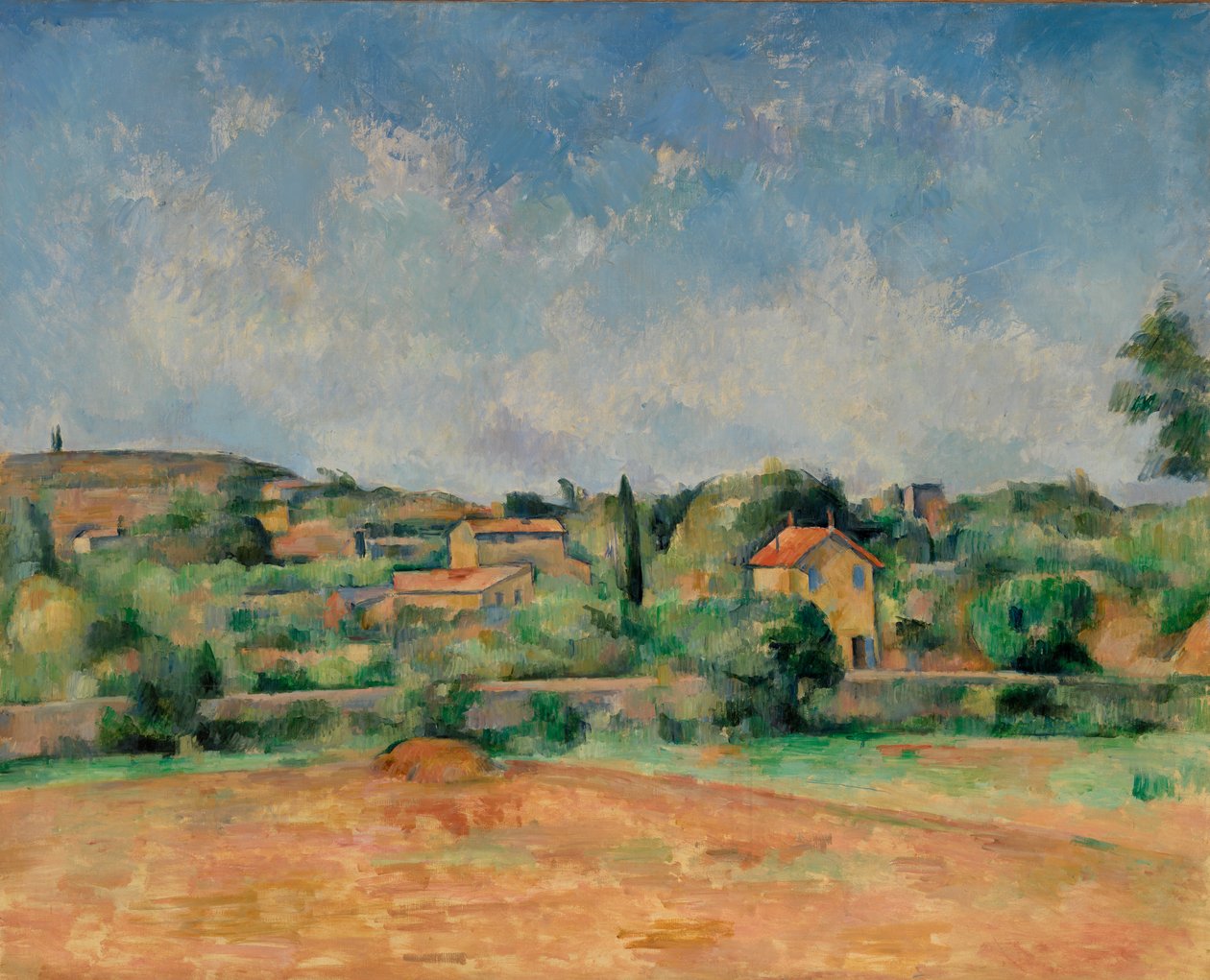 Bellevue-sletten / Den røde jorden av Paul Cézanne