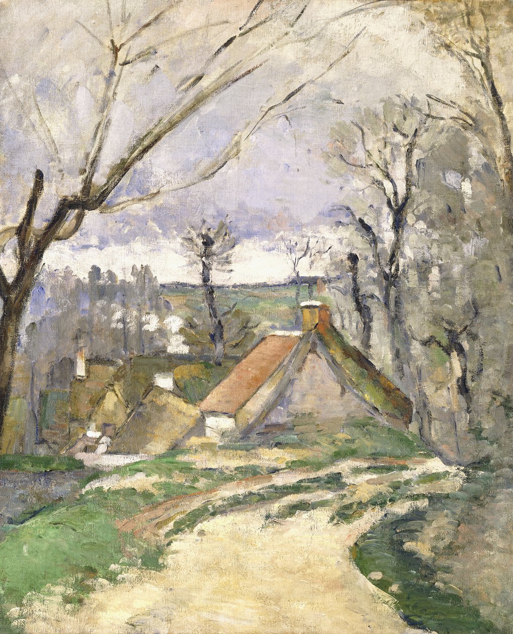 The Cottages of Auvers, 1872-73 av Paul Cézanne