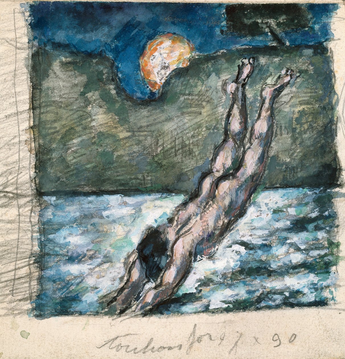 'Dykkeren', 1867-70 av Paul Cézanne
