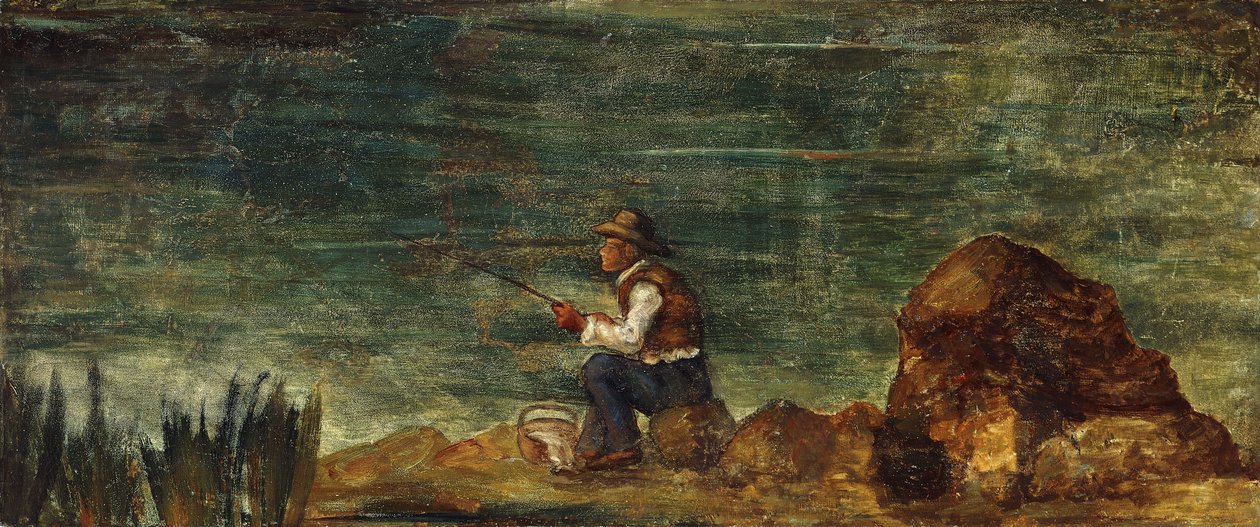 Fiskeren på berget; Fiskeren på berget, 1862-1864 av Paul Cézanne