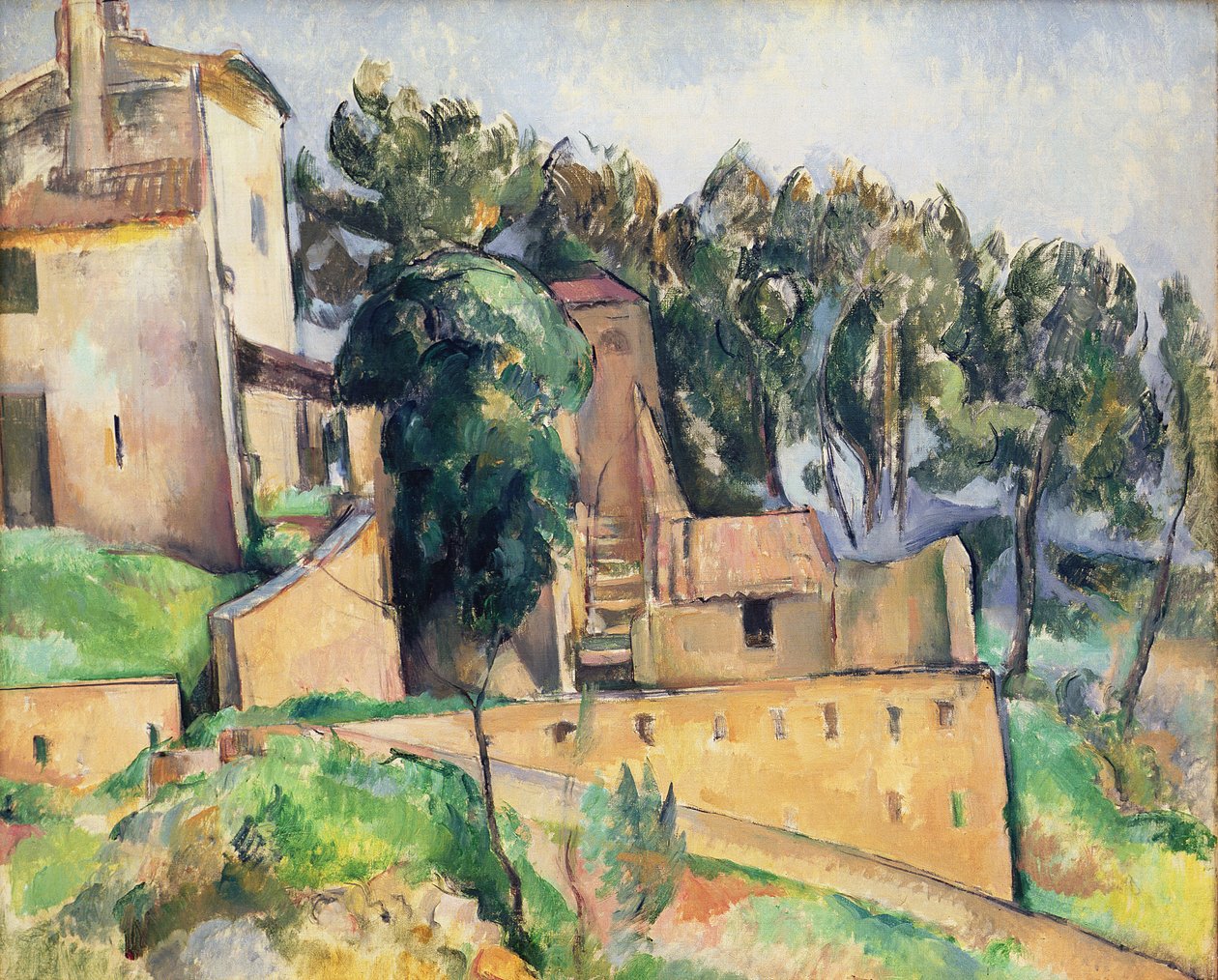 Huset på Bellevue, 1890-92 av Paul Cézanne