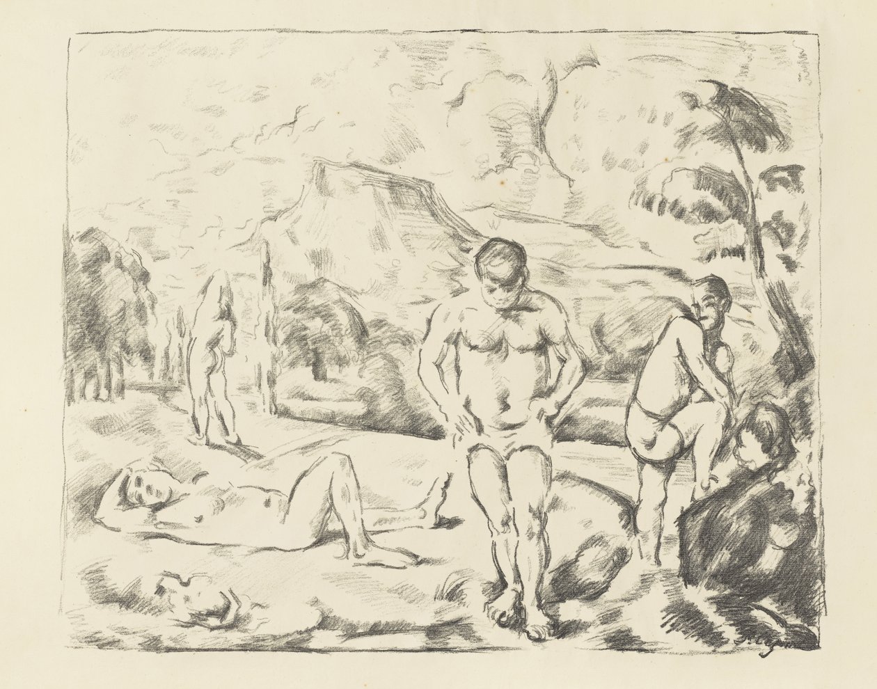 De store badende, 1896-97 av Paul Cézanne