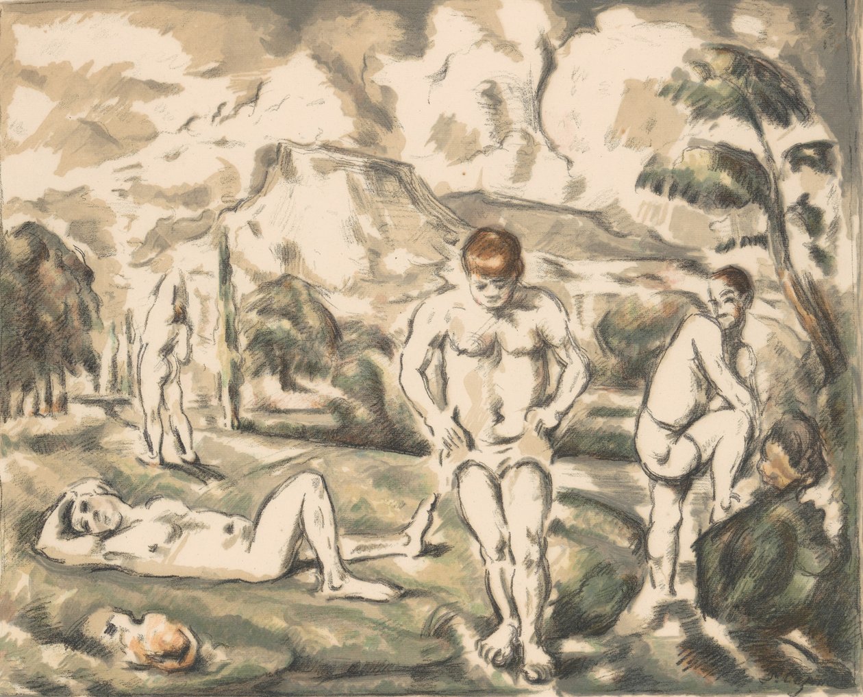 De store baderne De store baderne, ca. 1898., ca. 1898. av Paul Cézanne