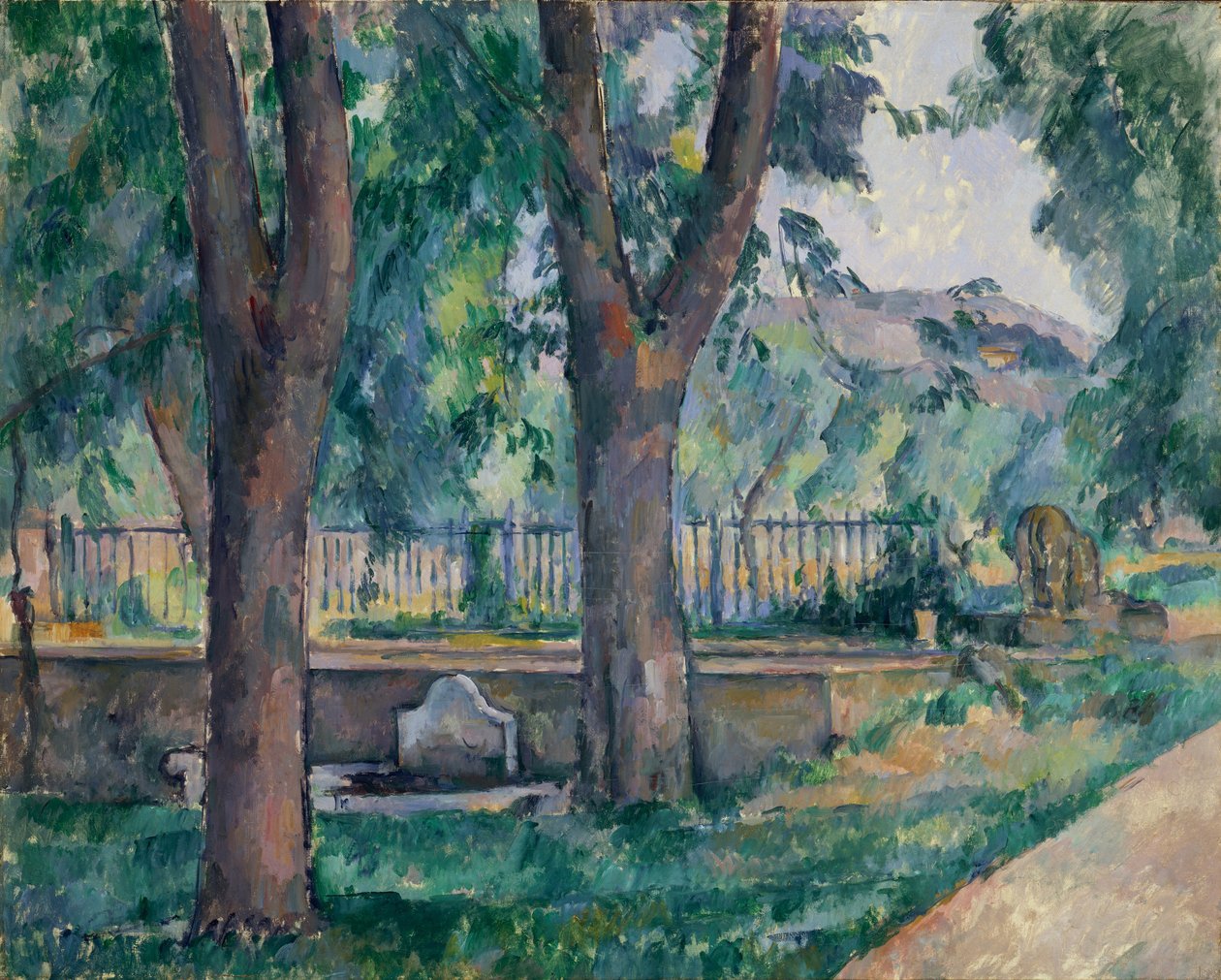 Bassenget ved Jas de Bouffan, ca. 1885-86. av Paul Cézanne