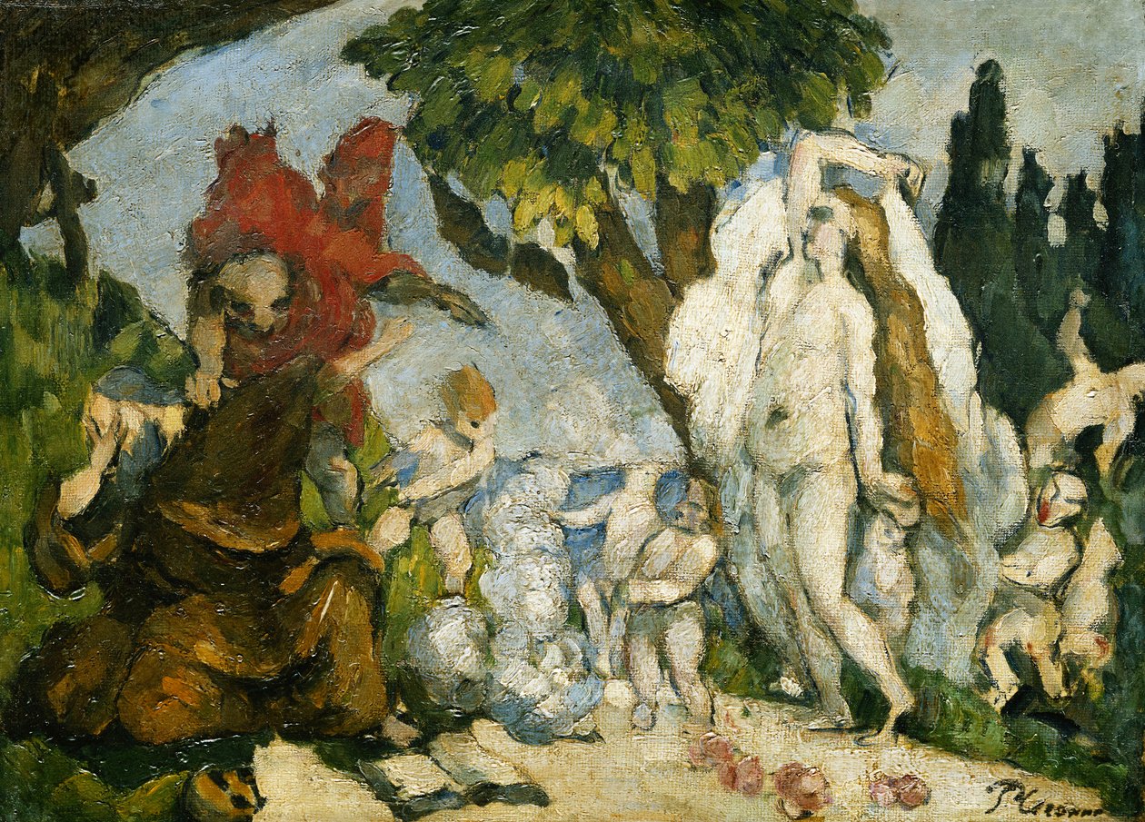 Fristelsen til Saint Anthony; The Temptation of St, ca. 1874 av Paul Cézanne