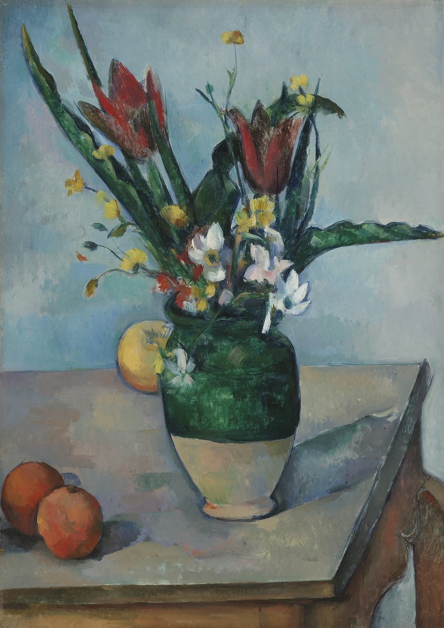 Tulipanvasen, ca. 1890 av Paul Cézanne