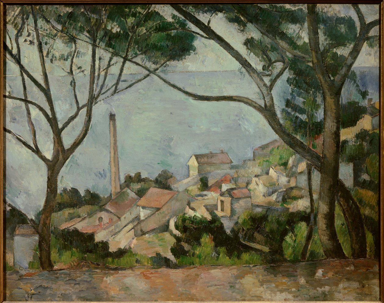 Havet har L"Estaque. Maleri av Paul Cezanne av Paul Cézanne