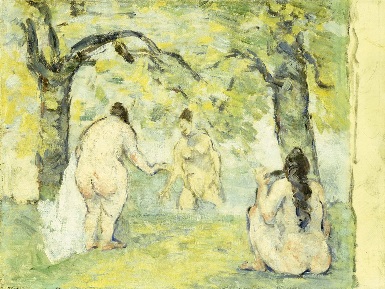 Tre badende, 1875-77 av Paul Cézanne