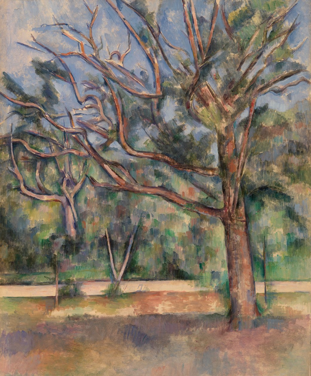 Trær og vei (Arbres et rute) av Paul Cézanne