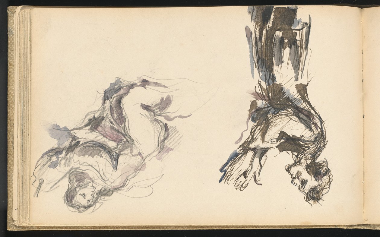 Victor Chocquet og en engel for "The Apotheosis of Delacroix" av Paul Cézanne