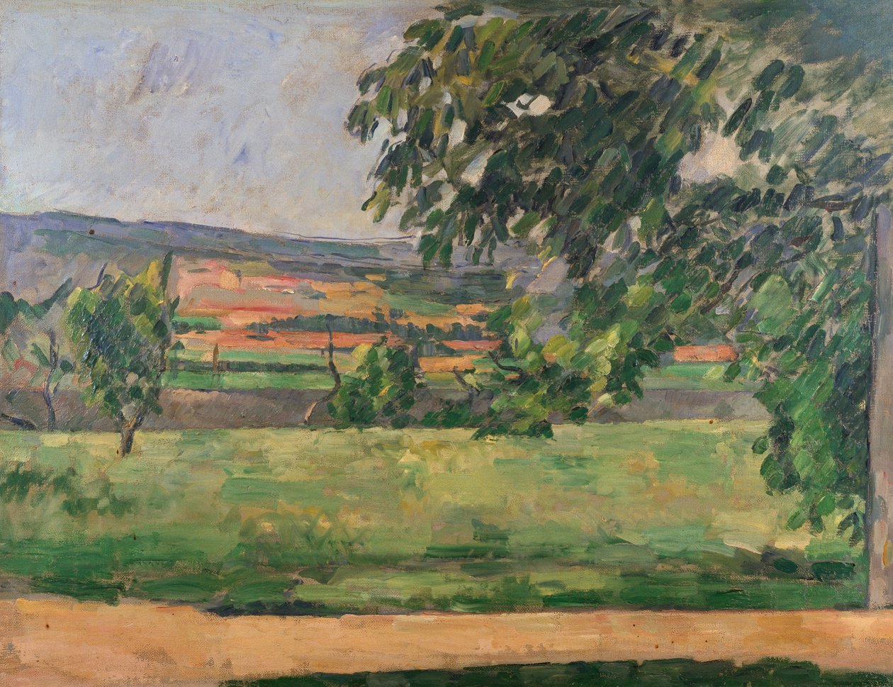 Utsikt fra Jas de Bouffan, 1875-76 av Paul Cézanne