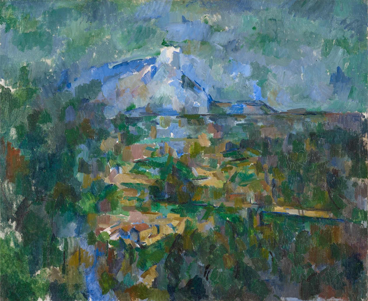 Utsikt over Montagne Sainte-Victoire fra Lauves, 1904-06 av Paul Cézanne