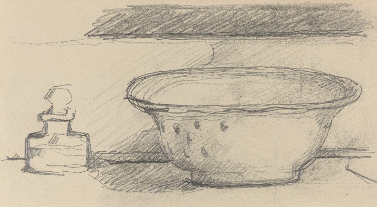 Håndvask og duftflaske [recto] av Paul Cézanne