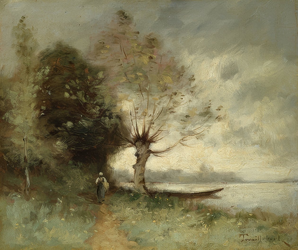 Banks of the Loire nær Chouze. 1893 av Paul Desire Trouillebert