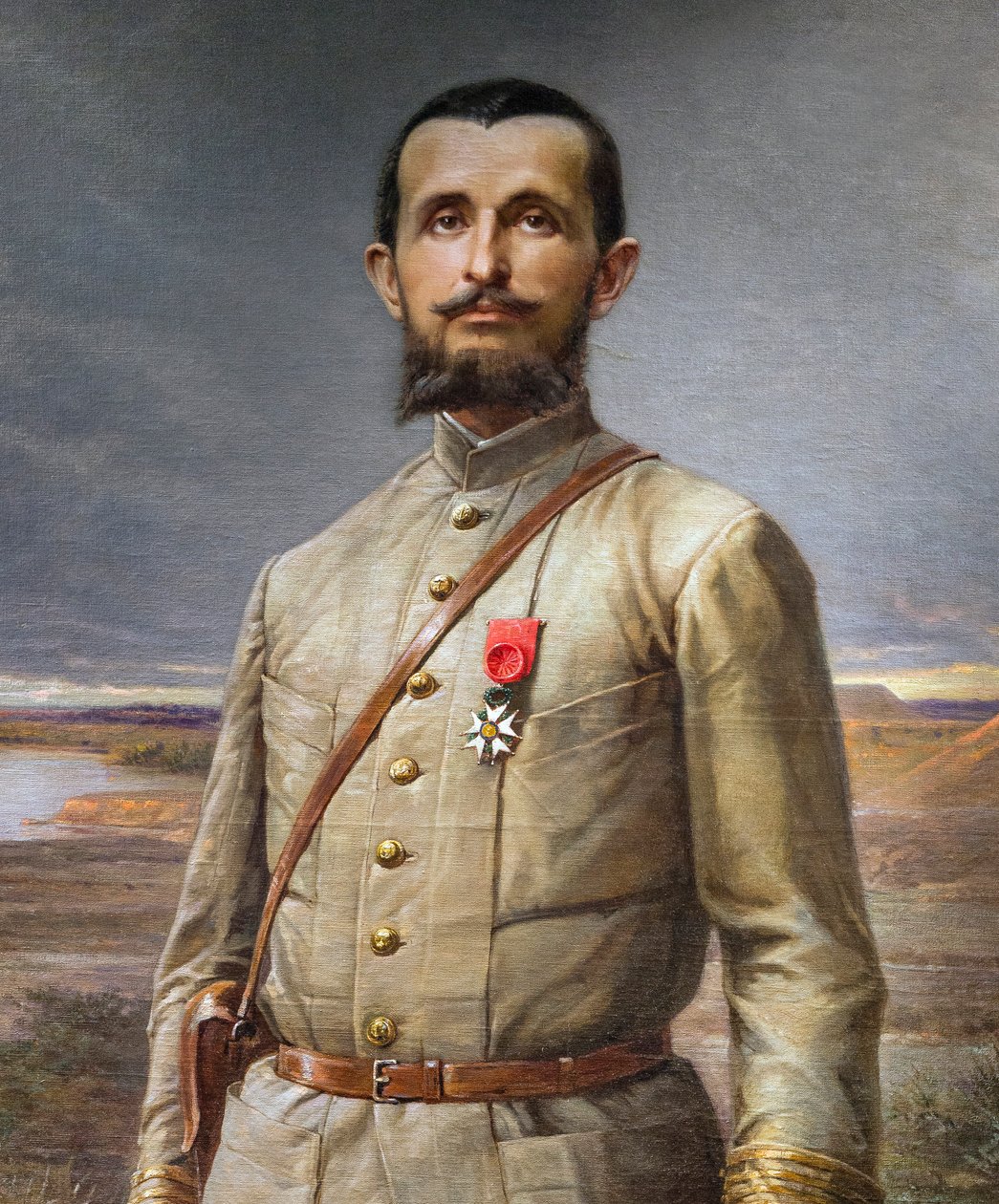 detalj av maleriet "" Commander Marchand"" (Jean Baptiste - Jean-Baptiste Marchand av Paul Dominique Philippoteaux