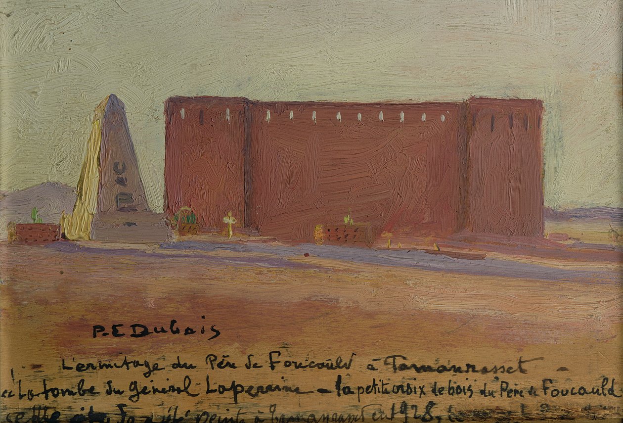 Eremitasjen til far Charles Eugene de Foucauld (1858-1916) på Tamanrasset av Paul Elie Dubois
