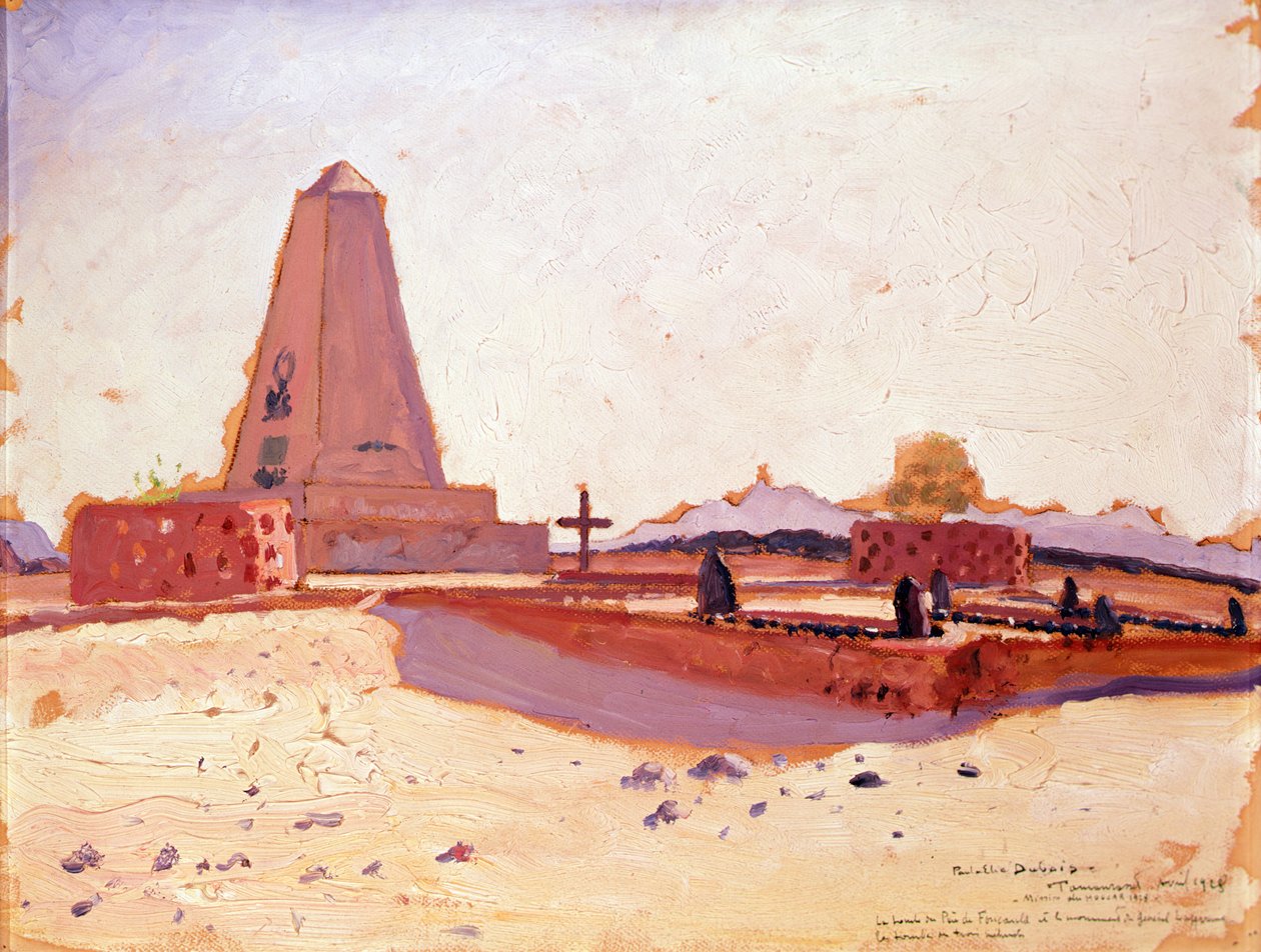 Graven til far Charles Eugene Foucauld, monumentet til general Laperrine og graven til tre meharister fra det franske kamelkorpset av Paul Elie Dubois