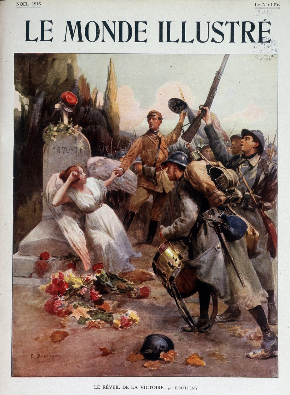 The Revival of Victory, allegorisk maleri av Boutigny - i "" Le Monde Illustré"", julen 1915 av Paul Émile Boutigny