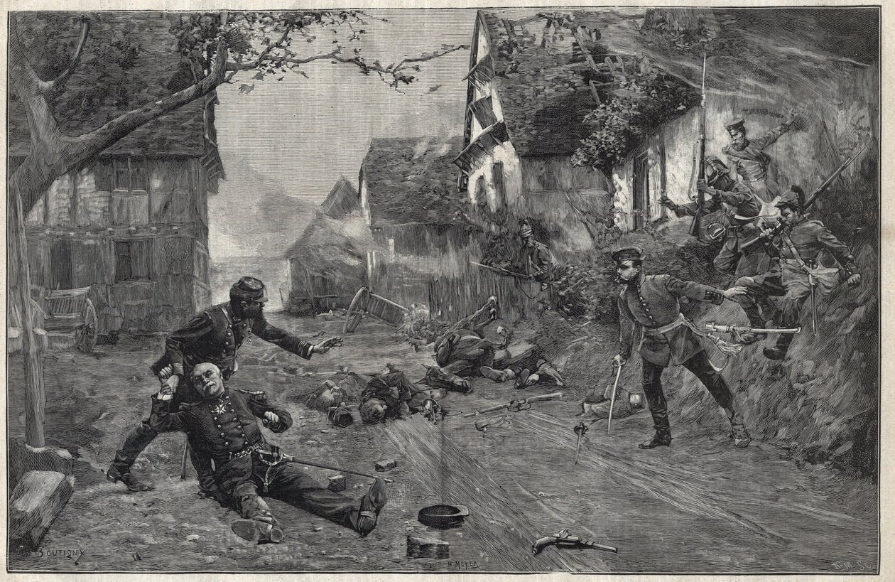 Krigen 1870-1871 - i slaget ved Woerth (eller slaget ved Froeschwiller Woerth, Froeschwiller-Woerth), 6. august av Paul Émile Boutigny