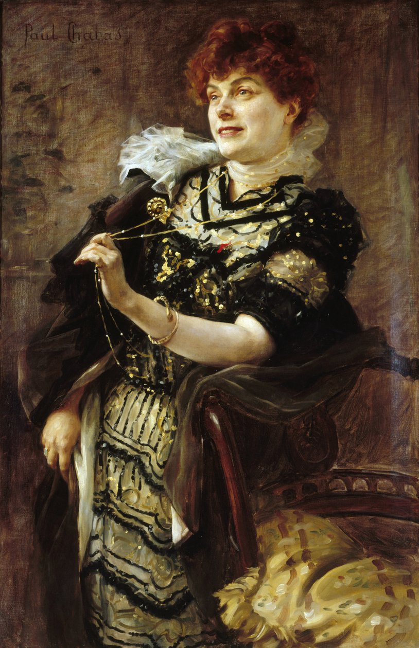 Portrett av Daniel Lesueur 1860-1921, ca 1896. av Paul Emile Chabas