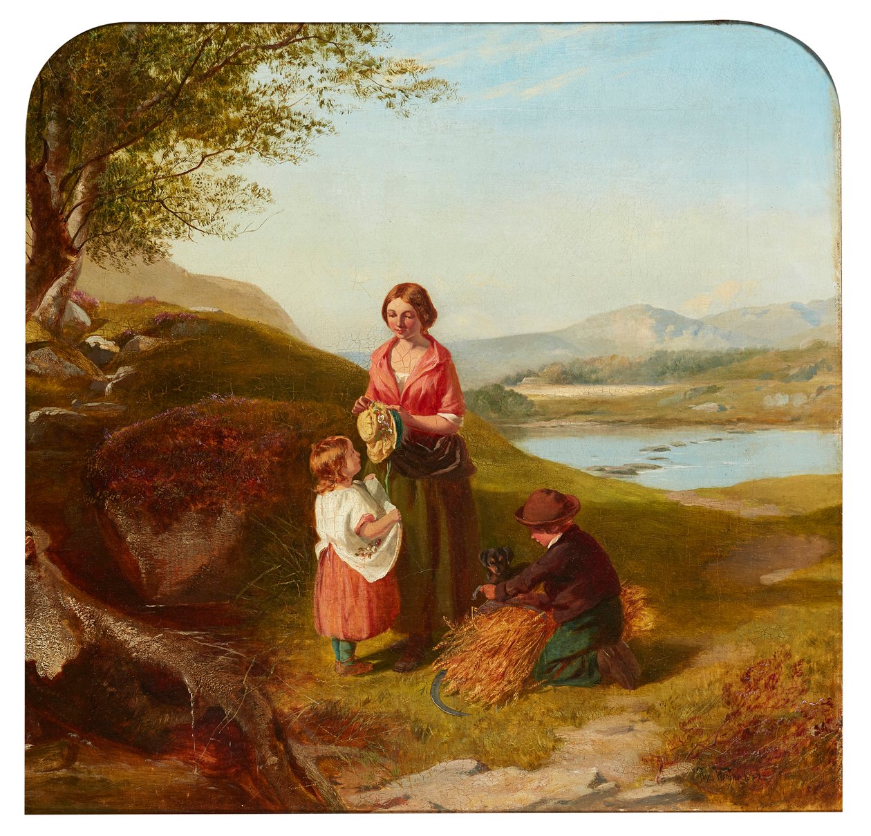 The Young Harvester (oljelerret) av Paul Falconer (attr. to) Poole