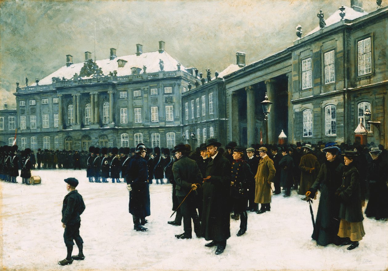 Vaktskifte ved Amalienborg slott, 1902-1903 av Paul Fischer