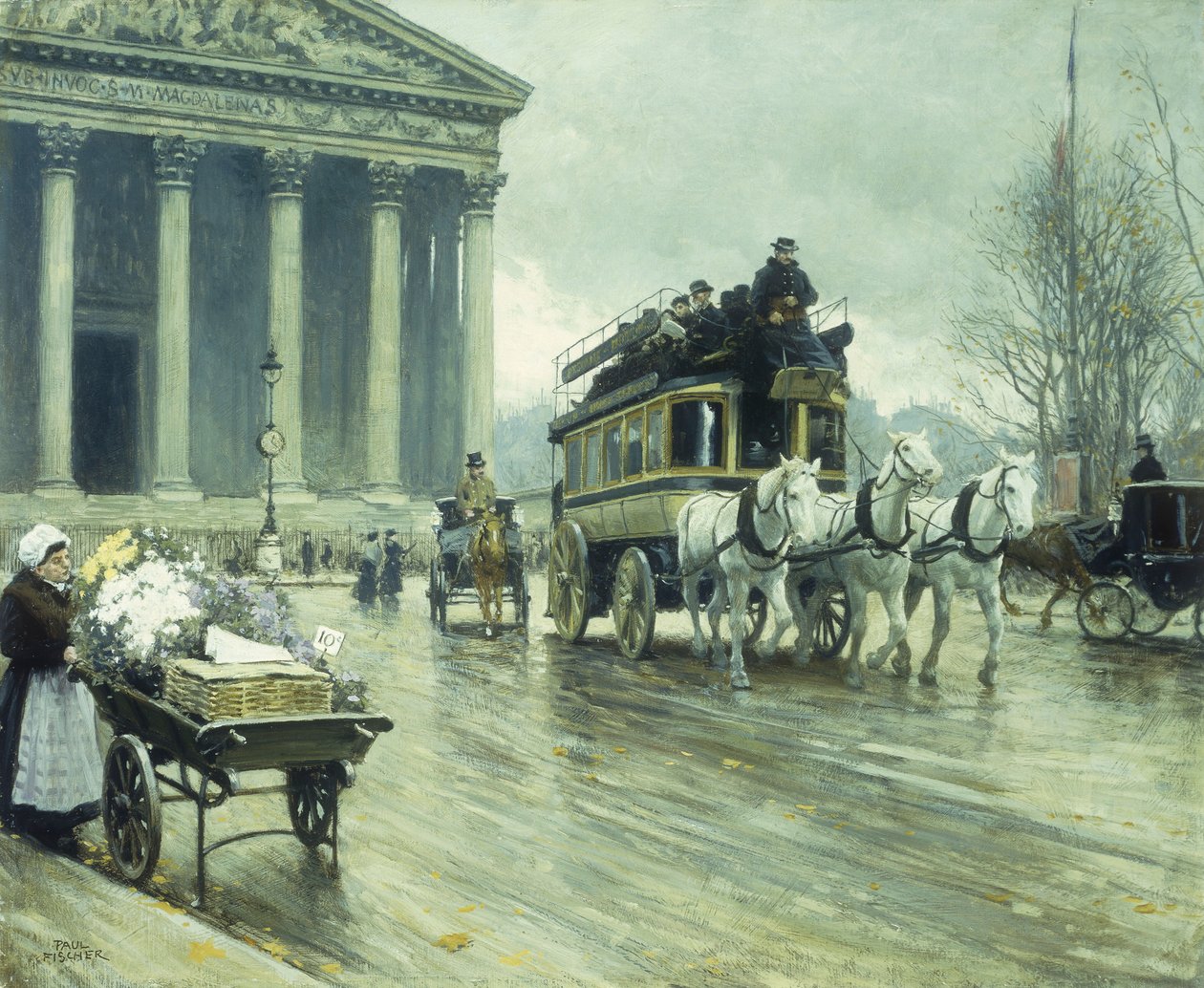 Boulevarden ved Madeleine, Paris av Paul Fischer
