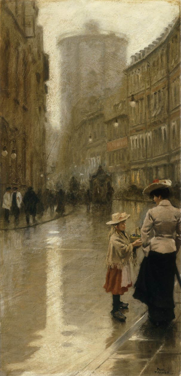 Den unge blomsterselgeren, av Paul Fischer