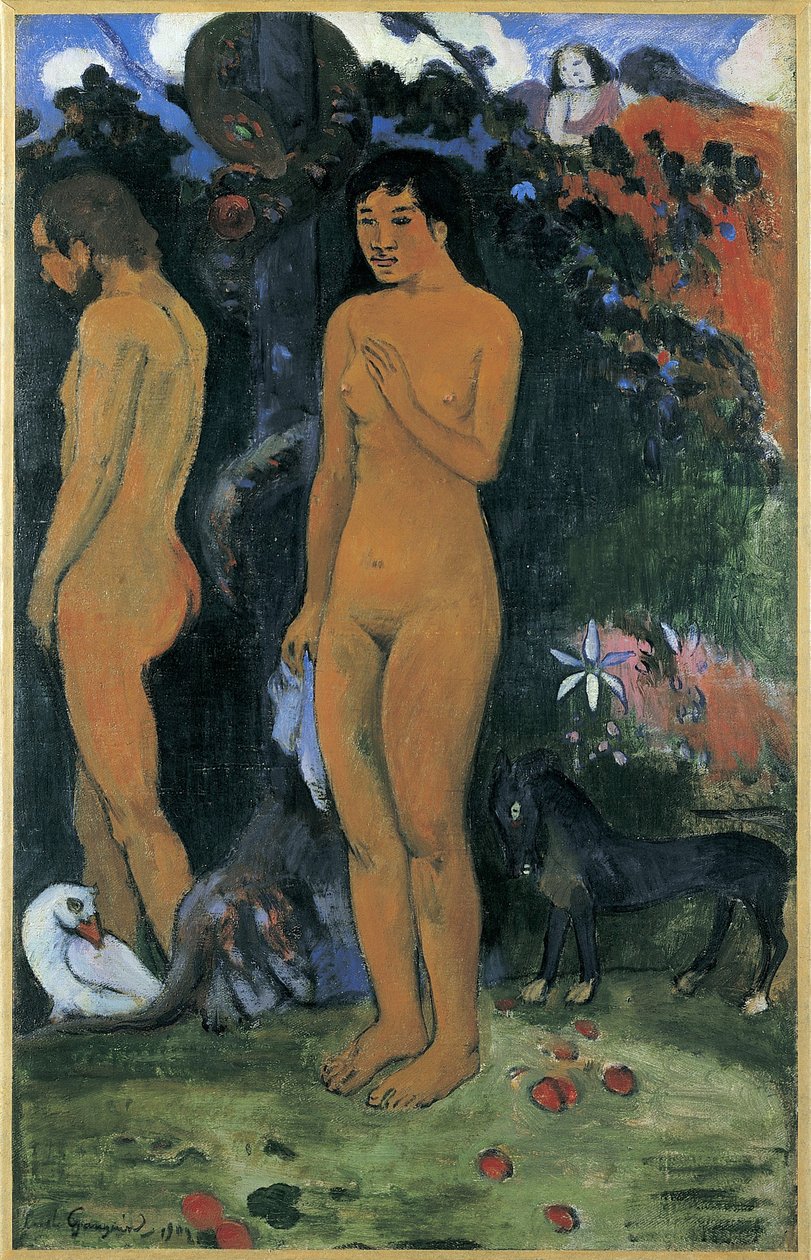 Adam og Eva (Adam et Eva) - Paul Eugene Henri Gauguin (1848-1903). Olje på lerret av Paul Gauguin