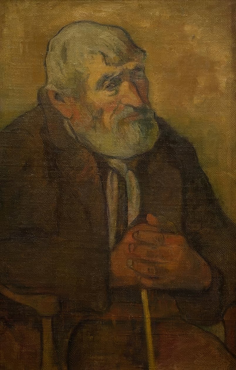Gammel mann med en pinne av Paul Gauguin