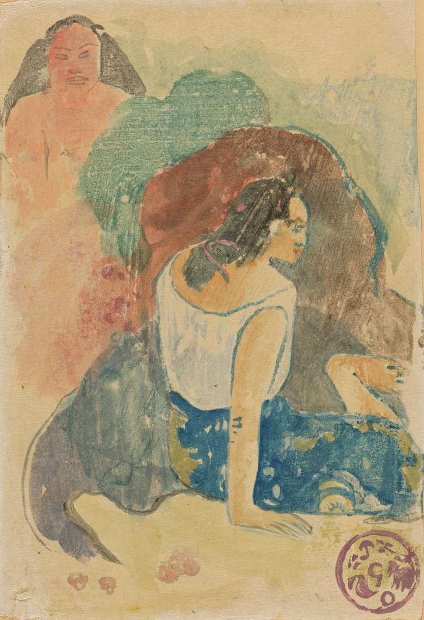 Arearea no Varua Ino Words of the Devil [recto], 1894. av Paul Gauguin