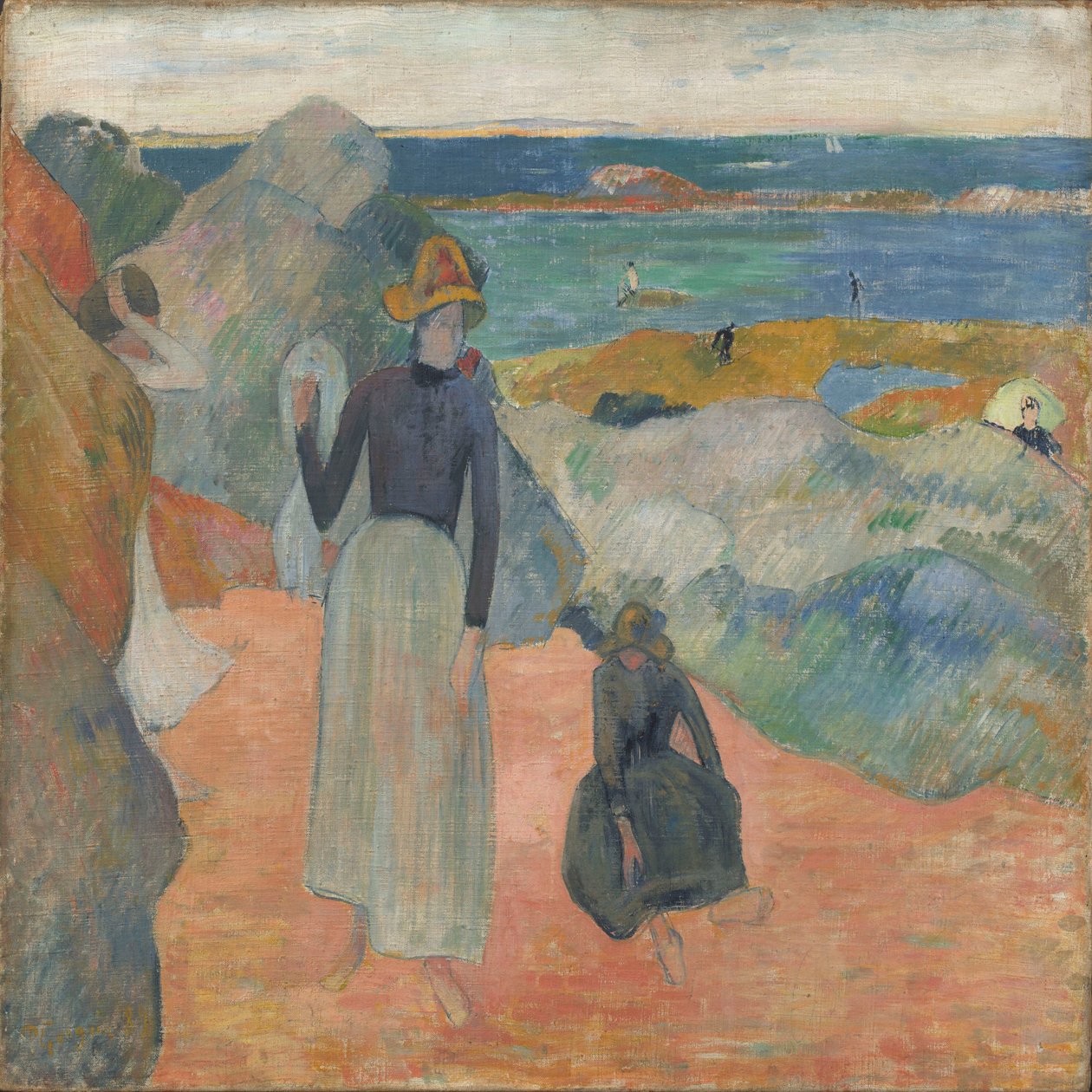 På stranden i Bretagne av Paul Gauguin