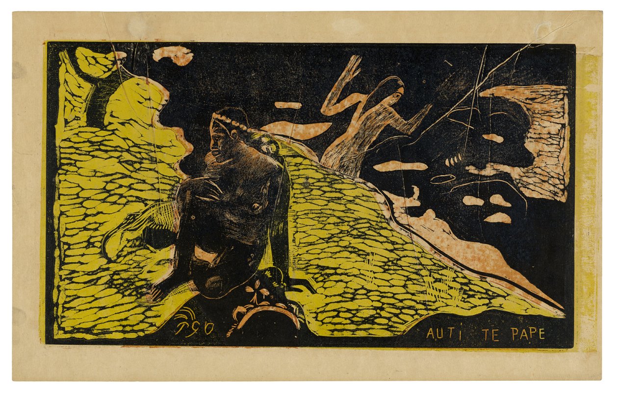 Auti te pape (Kvinner ved elven), fra Noa Noa Suite av Paul Gauguin