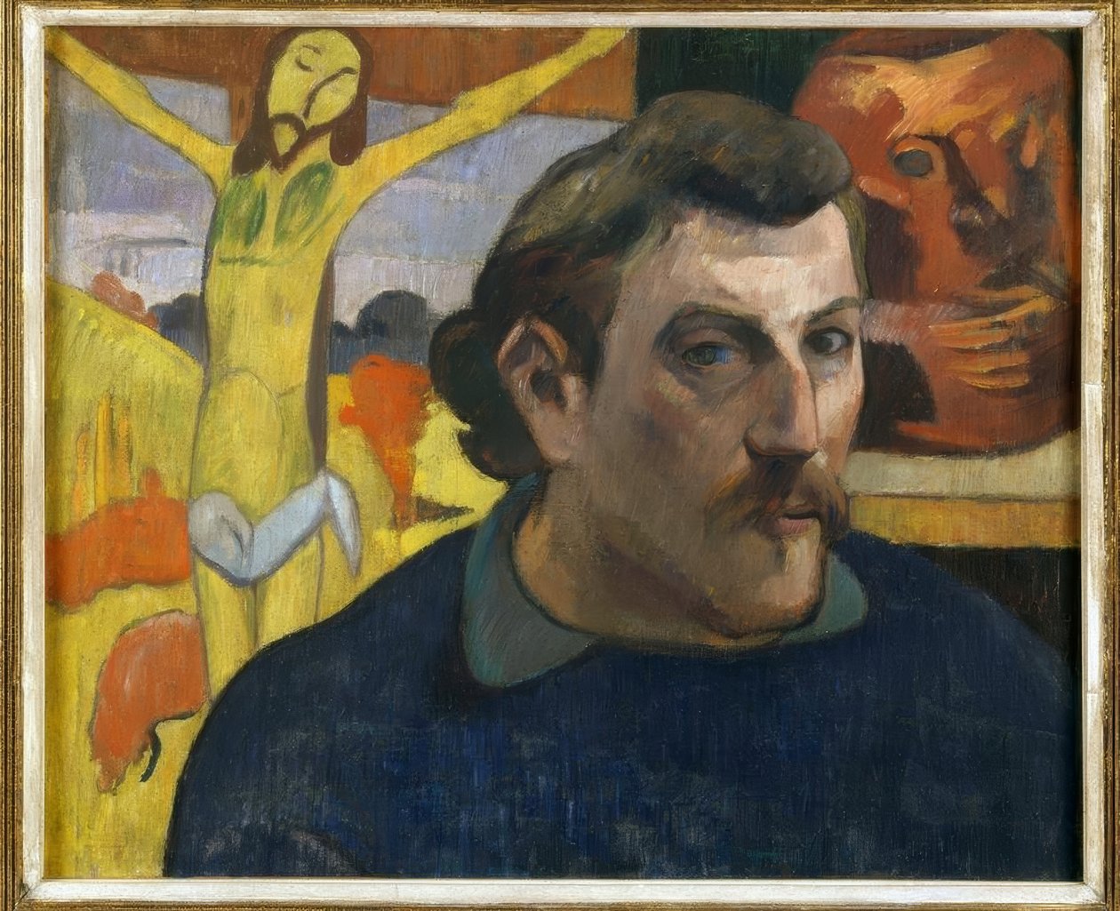 Selvportrett med den gule Kristus av Paul Gauguin