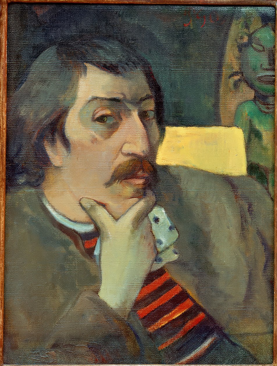 Selvportrett med et idol av Paul Gauguin