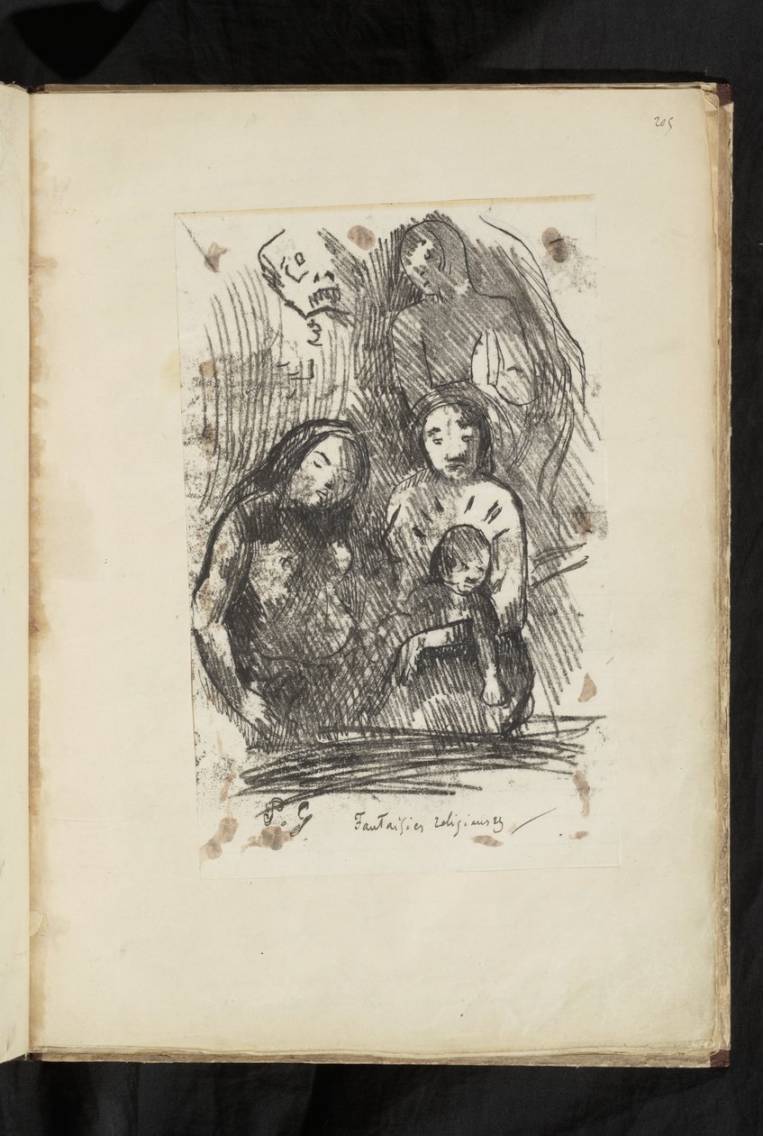 Før og etter - Nativity fragment av Paul Gauguin