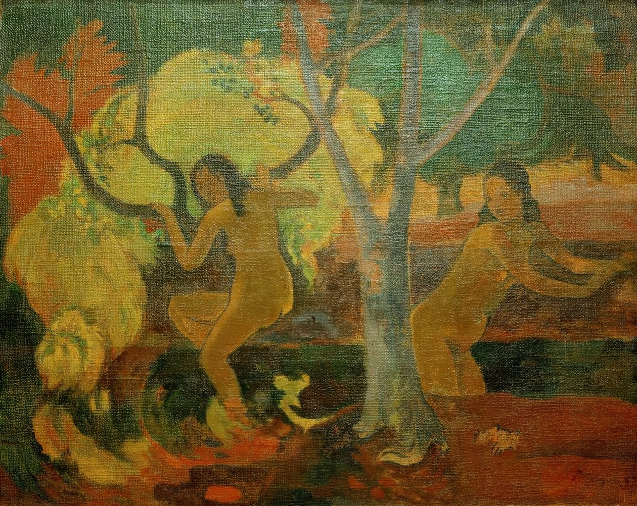 Badende på Tahiti av Paul Gauguin