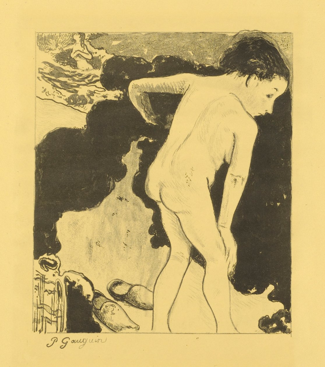 Badegjester i Bretagne av Paul Gauguin