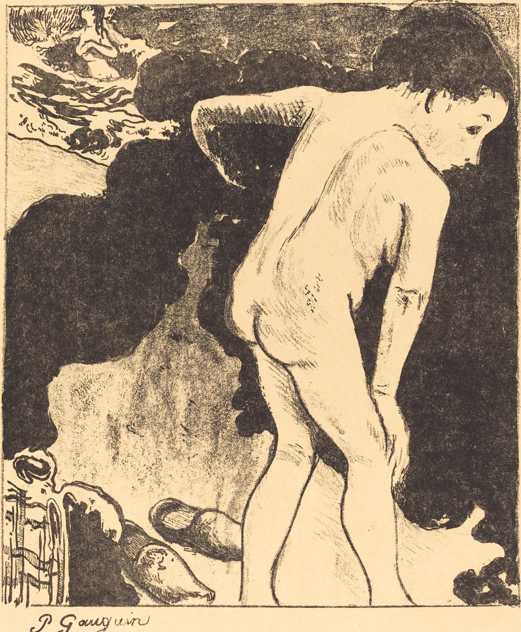 Badere i Brittany Breton Bathers, 1889. av Paul Gauguin