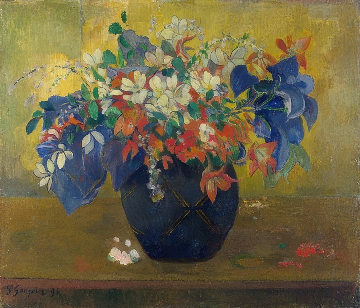 Blomster i en vase 1896 av Paul Gauguin