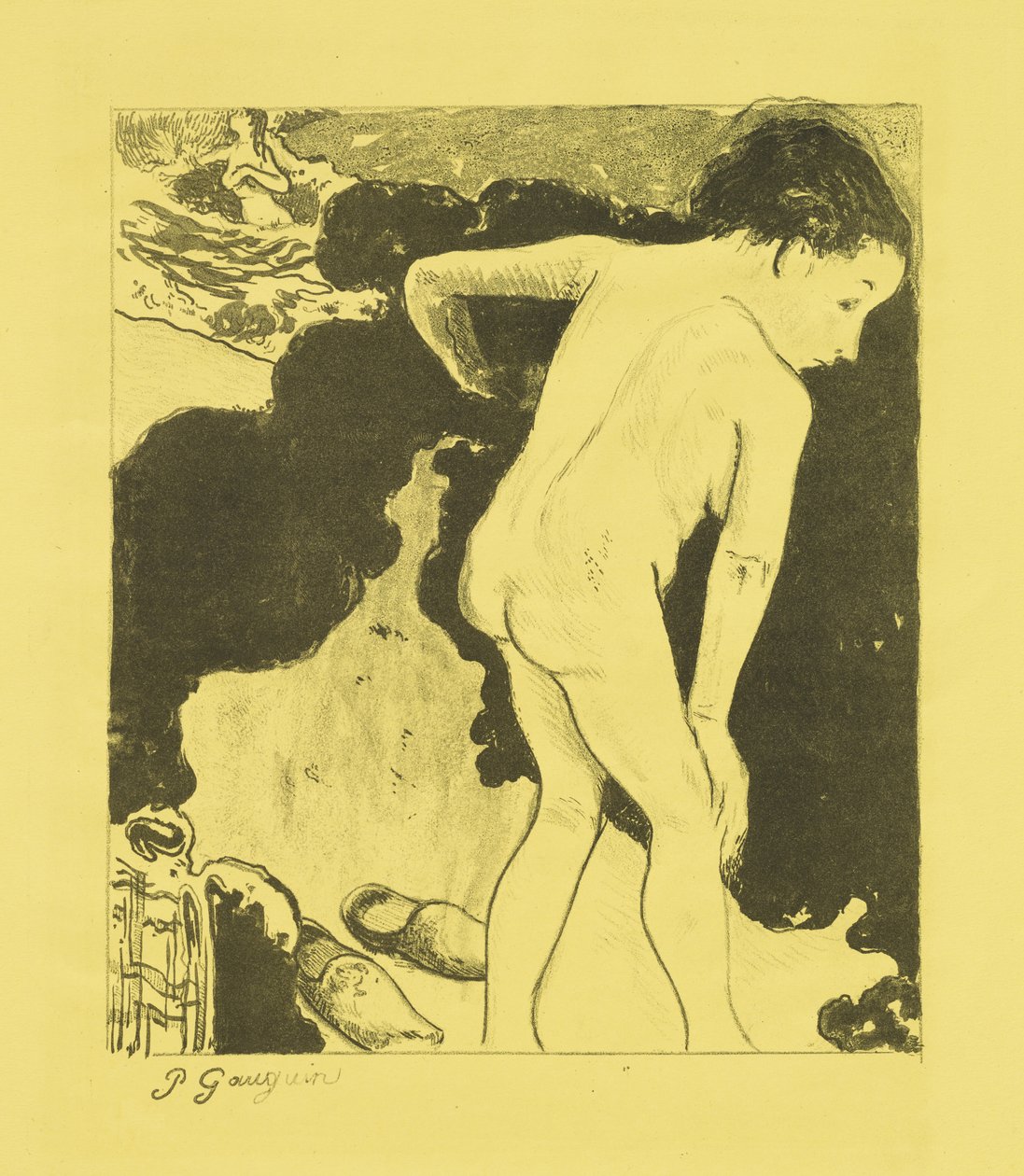Bretonske badere av Paul Gauguin