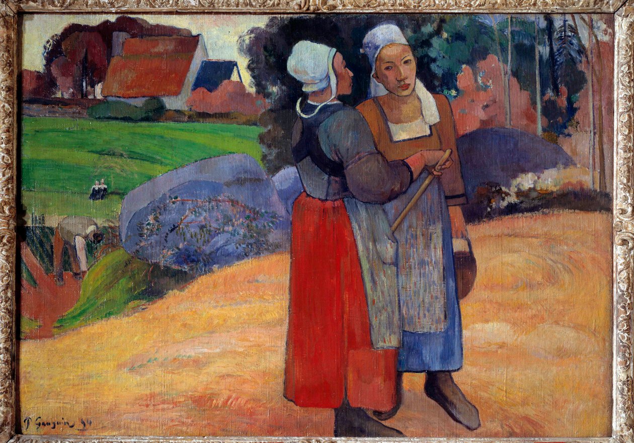 Bretonske bønder. Maleri av Paul Gauguin (1848-1903) av Paul Gauguin