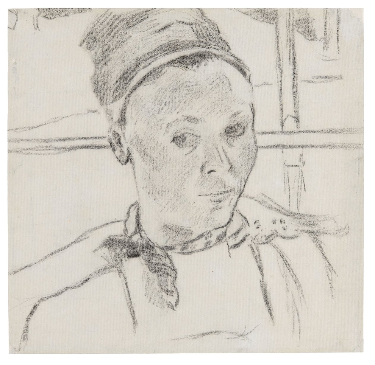 Byste av en ung bretonsk kvinne (muligens Marie Lagadu) av Paul Gauguin