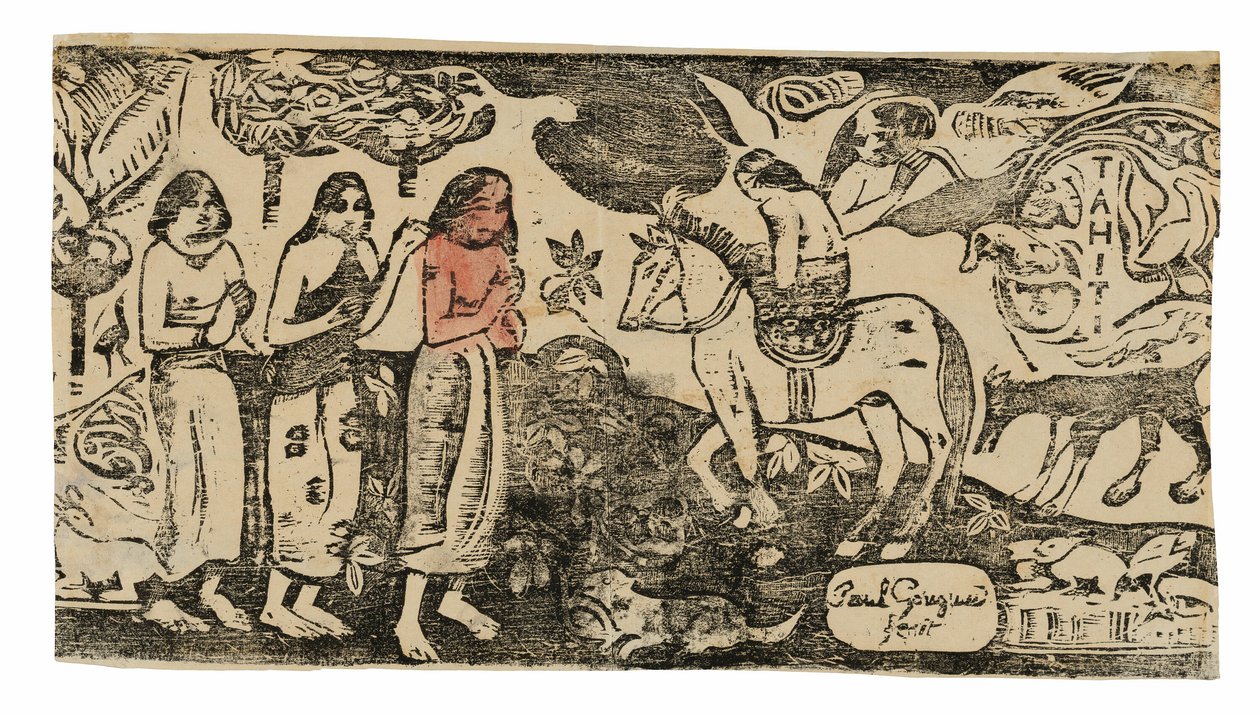 Bytte av bolig, fra Suite of Late Wood-Block Prints av Paul Gauguin