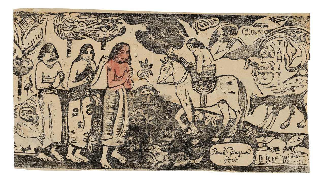 Bytte av bolig, fra Suite of Late Woodblock Prints av Paul Gauguin
