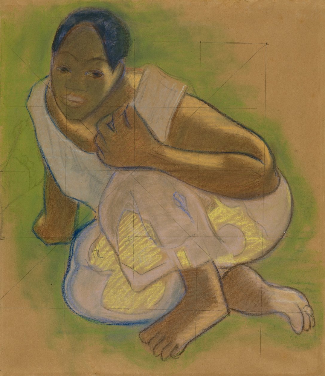 Crouching Tahitian Woman: Study for Nafea Faaipoipo av Paul Gauguin