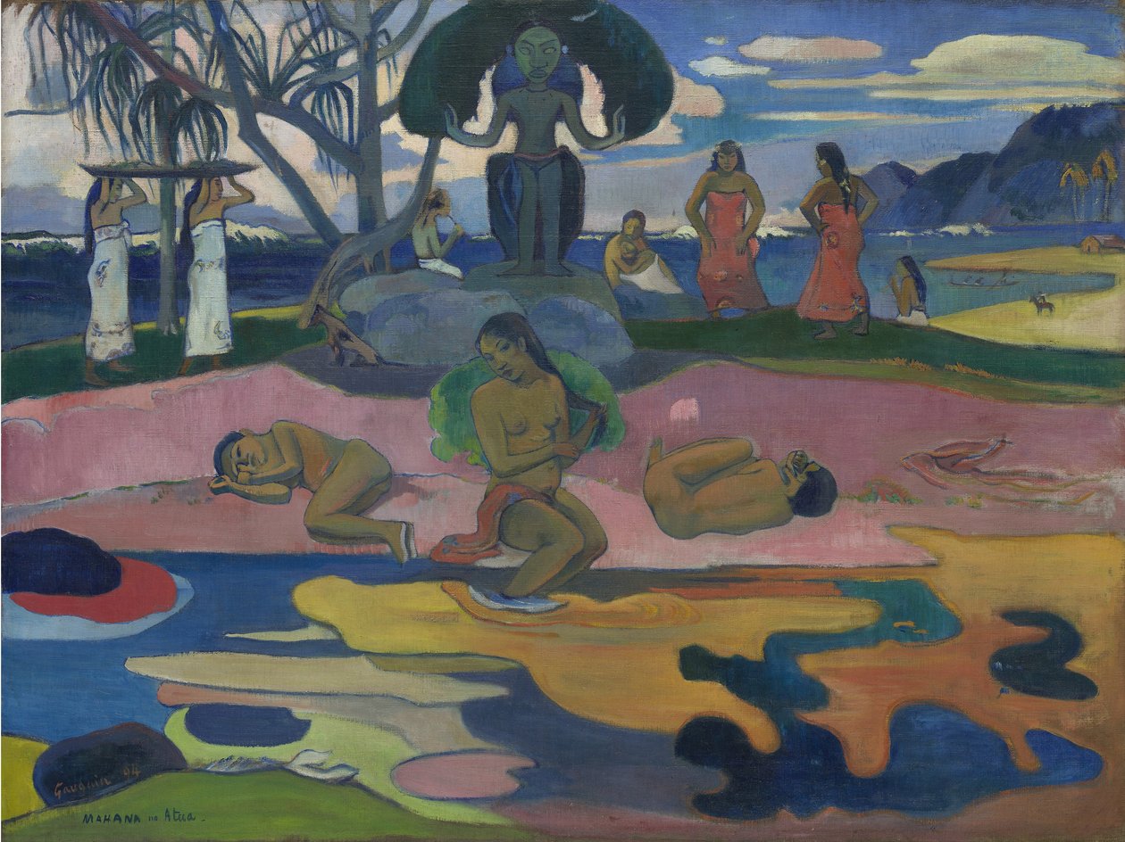 Day of the God (Mahana no Atua) 1894 (olje på lerret) av Paul Gauguin