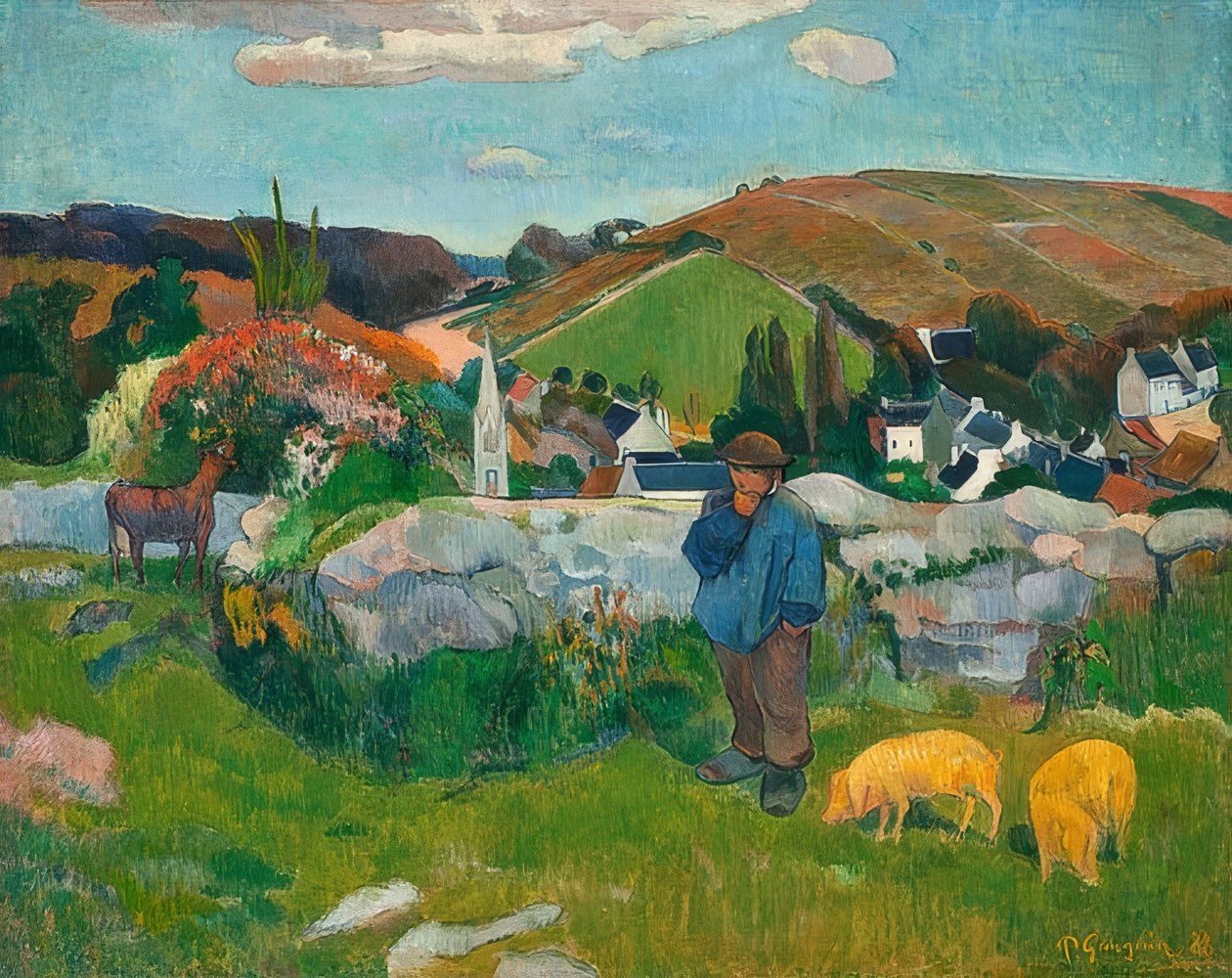 Svinegjeteren. 1888 av Paul Gauguin